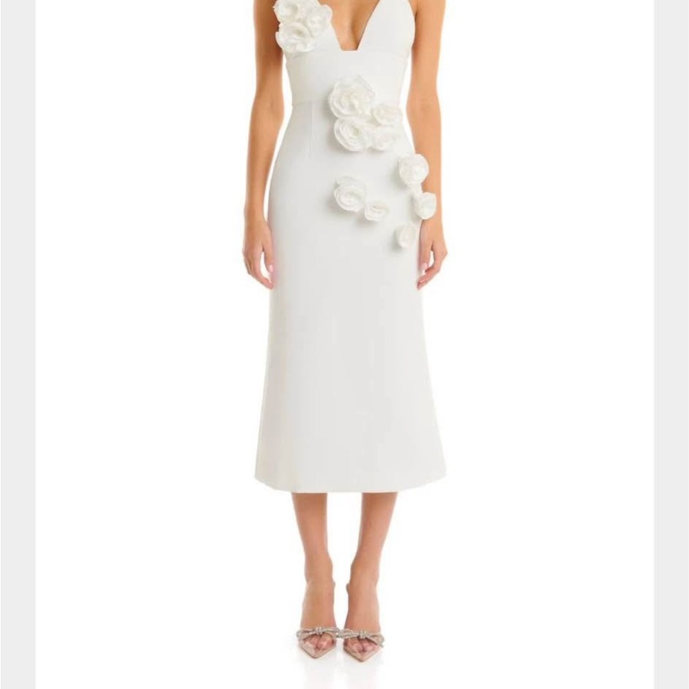 Eliya The Label April Dress - White Floral Midi Dress
